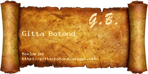 Gitta Botond névjegykártya